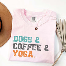 Dogs Coffee Yoga T-Shirt