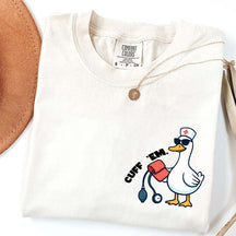 Comfort Colors Funny Goose Cuff Em Nurse T-Shirt
