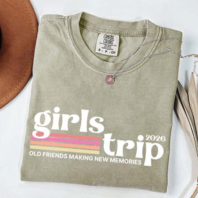 Custom Girls Trip Matching Friends Vacation T-Shirt