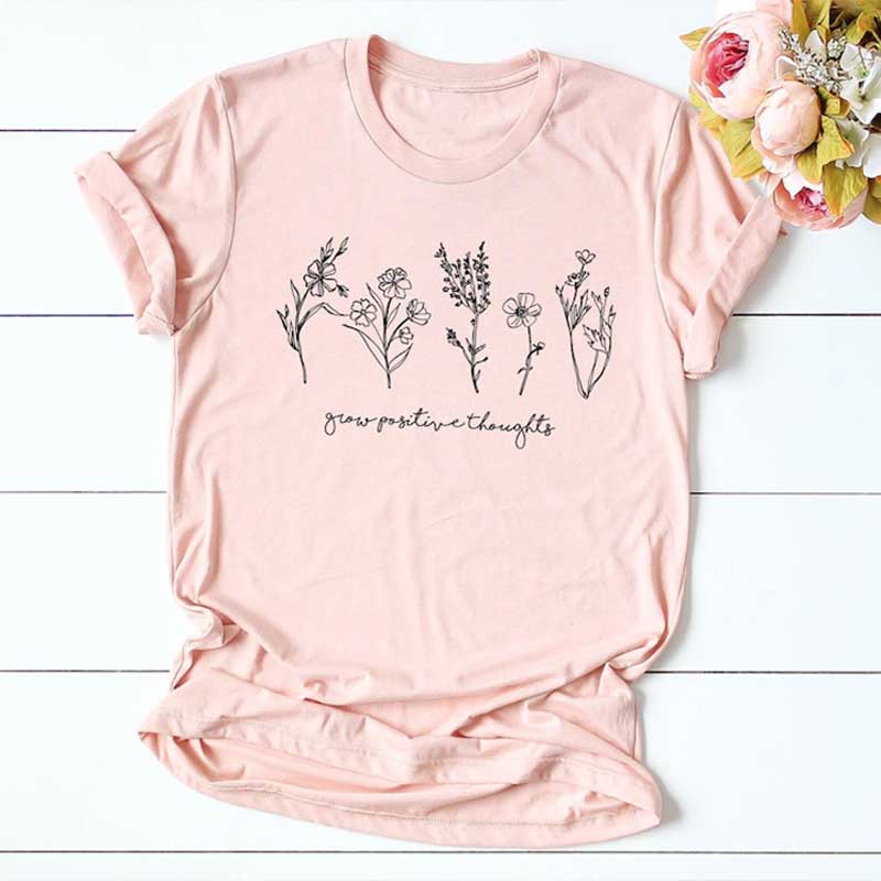 Grow Positive Thoughts Kindness Plant T-Shirt