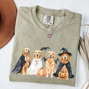 Halloween Golden Retriever Bat T-Shirt