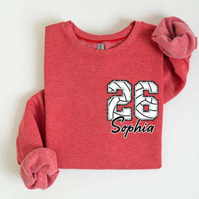 Custom Volleyball Number Sweatshirt