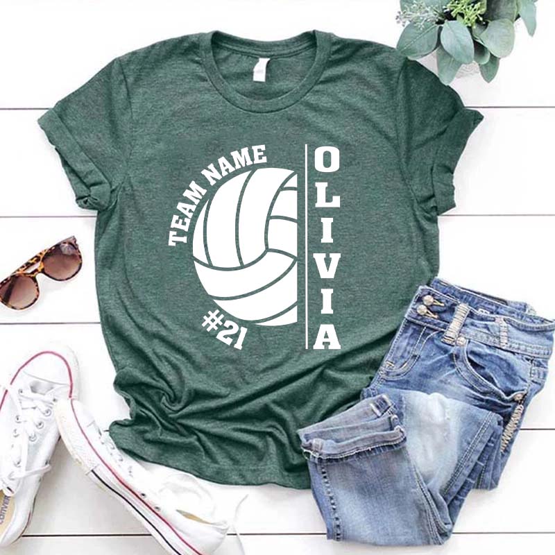 Personalized Volleyball Team Spirit Player T-Shirt