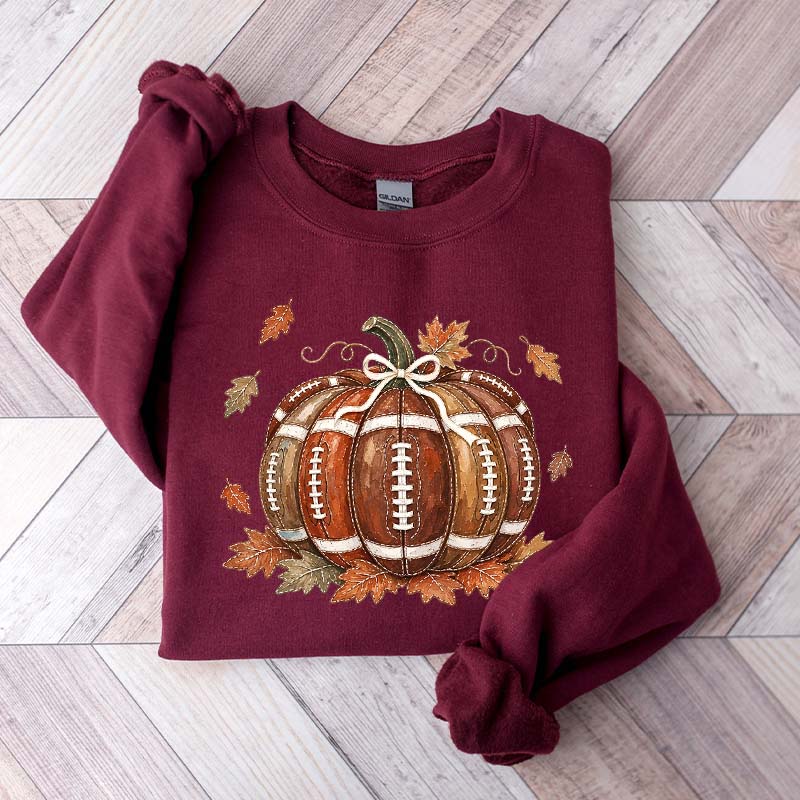 Fall Game Day Football Pumpkin Sweatshirt