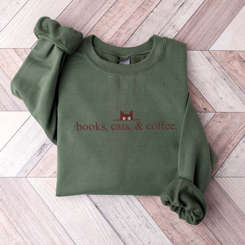 Books Cats & Coffee Sweatshirt