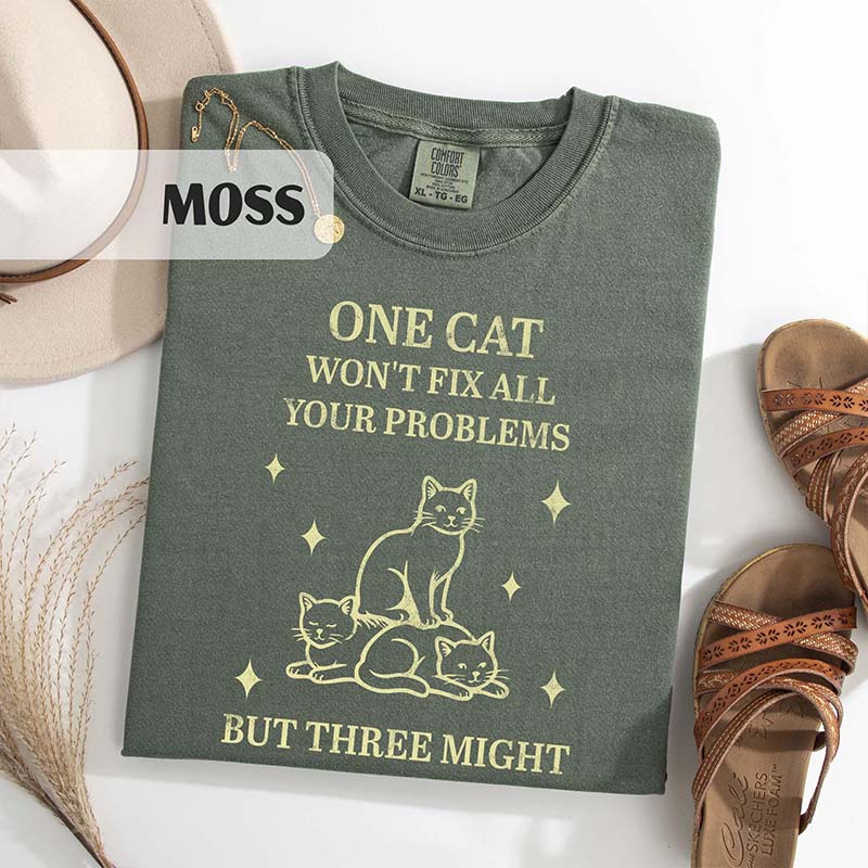 Funny Three Cat Lover Retro T-Shirt