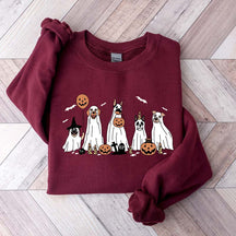 Retro Spooky Season Dog Ghost Sweatshirt
