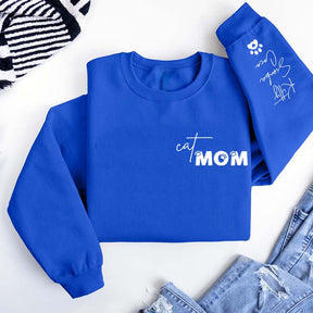 Personalized Pet Cats Name Sleeve Sweatshirt