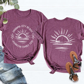 Custom Sun Family Beach Vacation T-Shirt