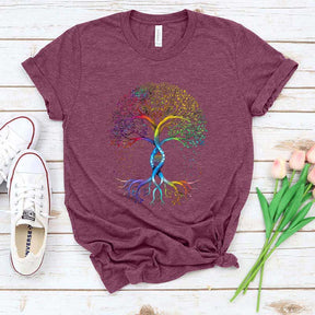 Pride Tree of Life Rainbow DNA T-Shirt