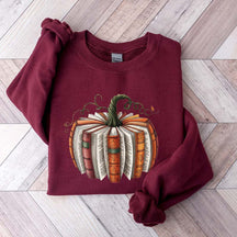 Fall Book Pumpkin Halloween Sweatshirt