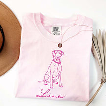 Custom Pet Love With Name And Photo T-Shirt