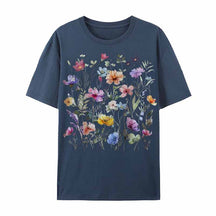 Boho Purple Floral Wildflowers T-Shirt