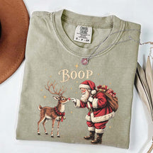 Vintage Santa Reindeer Christmas Boop T-Shirt