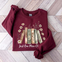 Just One More Chapter Retro Flowers Sweatshirt
