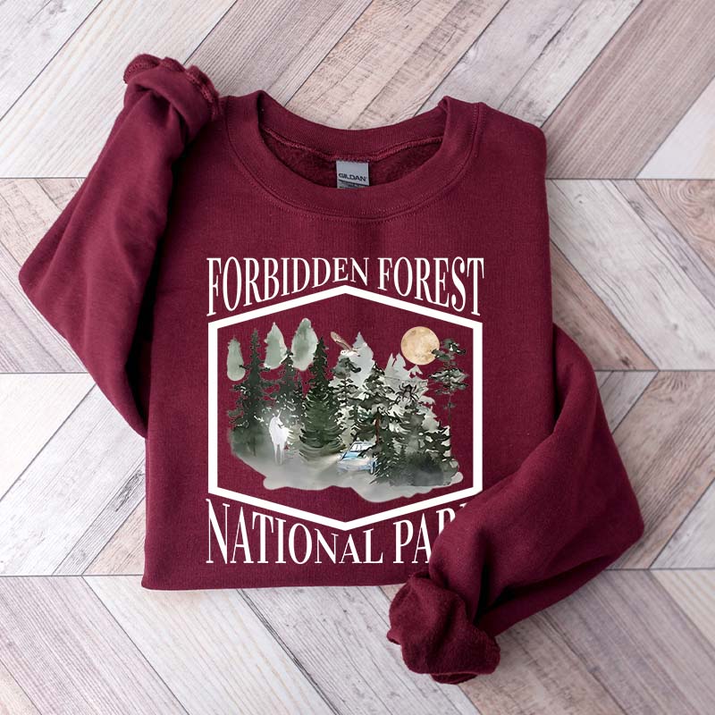 Retro Funny Forbidden Forest National Park Sweatshirt
