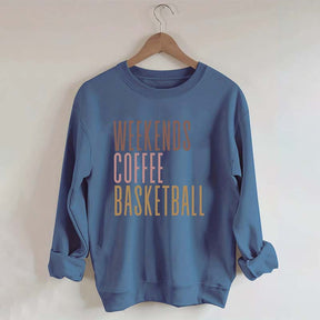 Weekends Coffee Basketball Sweatshirt