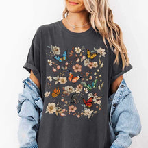 Boho Cottagecore Butterfly Insects T-Shirt