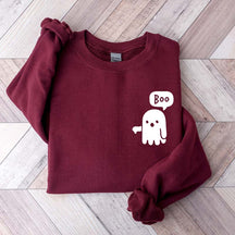 Boo Ghost Halloween Sweatshirt