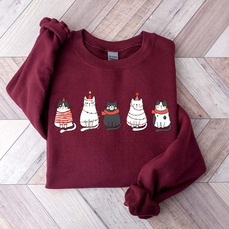 Cute Cat Christmas Lover Sweatshirt