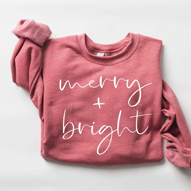 Cute Merry And Bright Holiday Sweatshirt