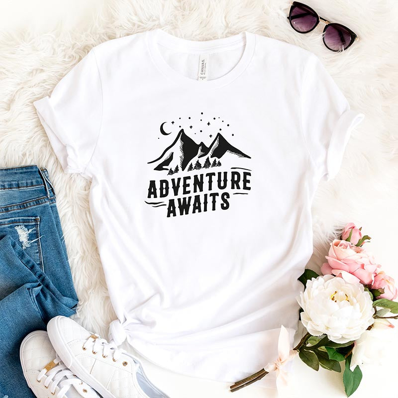 Adventure Awaits Camping Travel  T-Shirt