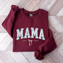 Custom Mama Retro Blue Toile Floral Sweatshirt