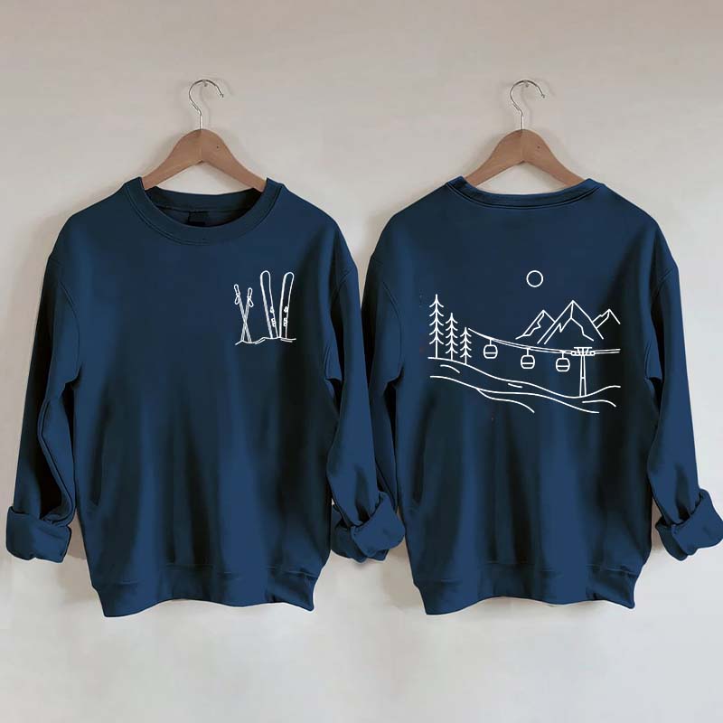 Minimalist Ski Design Sweatshirt