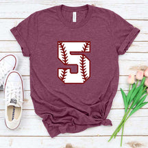 Personalized Baseball Number Minimalist T-Shirt