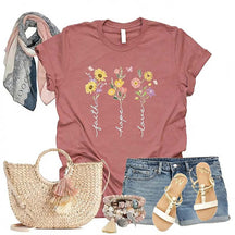 Faith Hope Love Wildflower T-Shirt