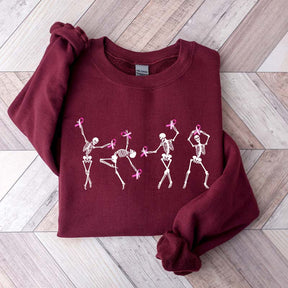 Dancing Skeletons Breast Cancer Sweatshirt