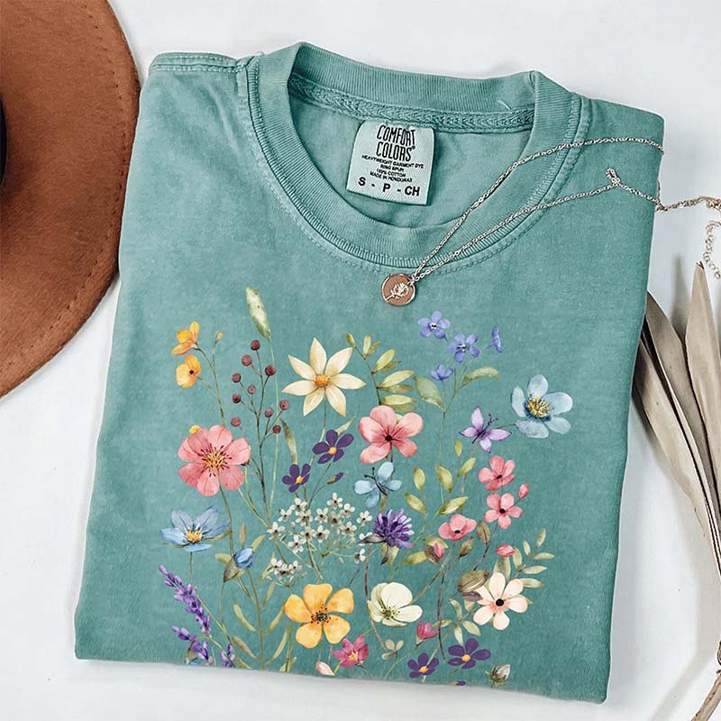 Retro Summer Floral Vibes  T-Shirt