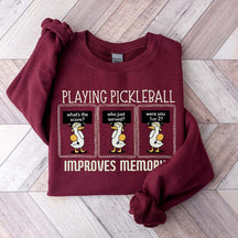 Cute Playing Pickleball Improves Memory Sweatshirt