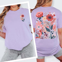 Floral Comfort Colors Nature Gift Womens T-Shirt
