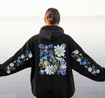 Boho Cottagecore Floral Botanical Nature Hoodie