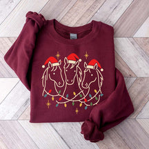 Horse Christmas Holiday Horse Sweatshirt