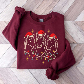 Horse Christmas Holiday Horse Sweatshirt