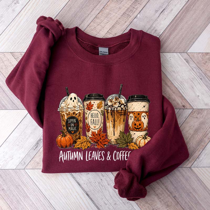 Halloween Coffee Pumpkin Spice Fall Sweatshirt