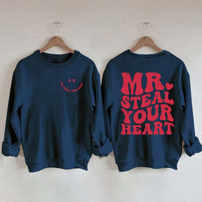 Retro Valentine Mr Steal Your Heart Sweatshirt