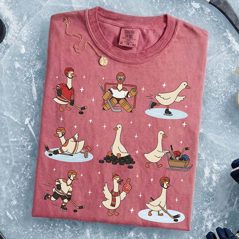 Silly Goose Hockey Winter Sports T-Shirt