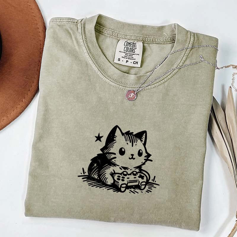 Gamer Cat Funny Gamer T-Shirt