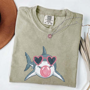 Shark Blowing Bubble Comfort Colors T-Shirt