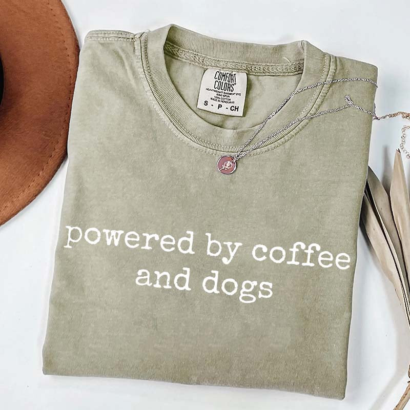 Powered By Coffee And Dogs T-Shirt