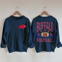 Buffalo Football Vintage Distressed Style Sweatshirt