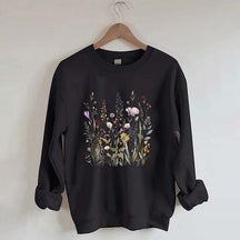 Pressed Flowers Watercolor floral Gender Sweatshirt