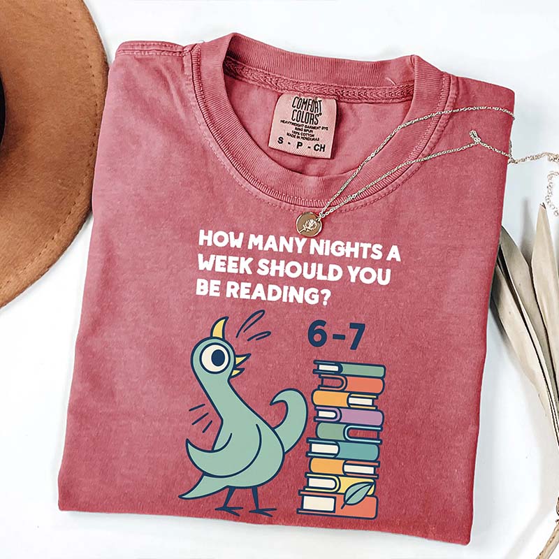 Reading 6-7 Funny Comfort Colors Librarian T-Shirt