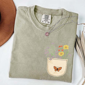 Wild Flowers Pocket Comfort Color T-Shirt
