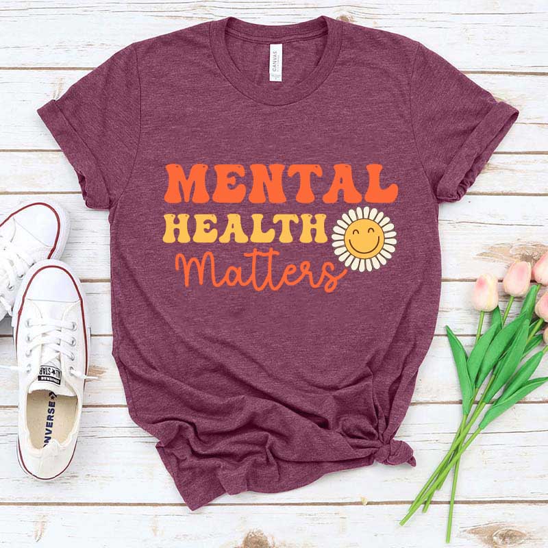 Mental Health Matters Psychologist Sunflower T-Shirt