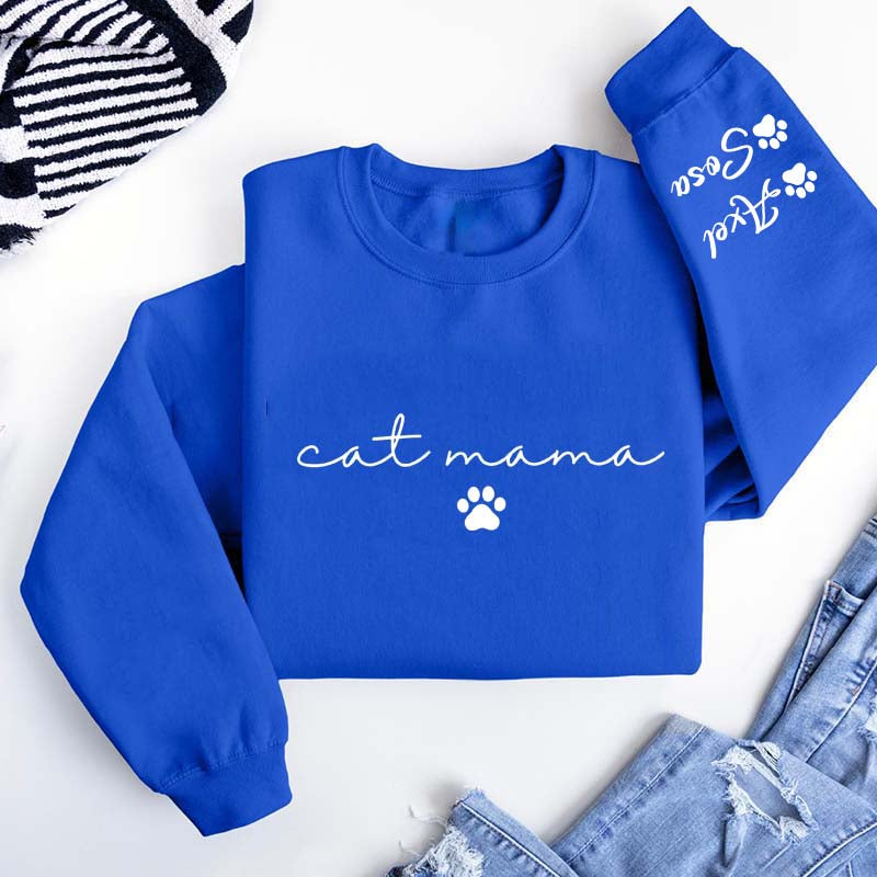 Personalized Cat Mama Sweatshirt