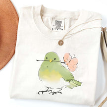 Cute Bird With Flower T-Shirt